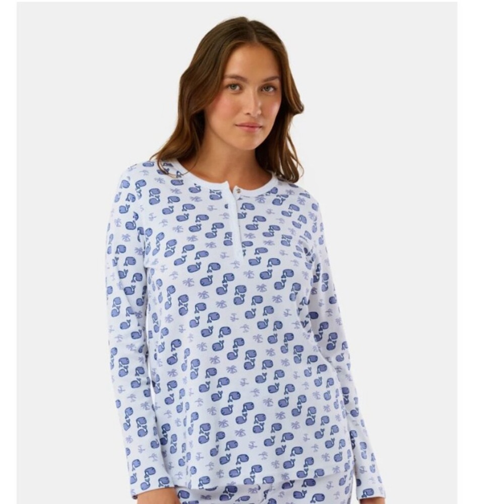 NWT Roller Rabbit Whale Long Sleeve Pajama Top